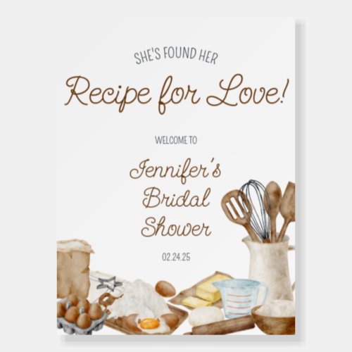 Shes Found her Recipe for Love Bridal Shower Foam Board