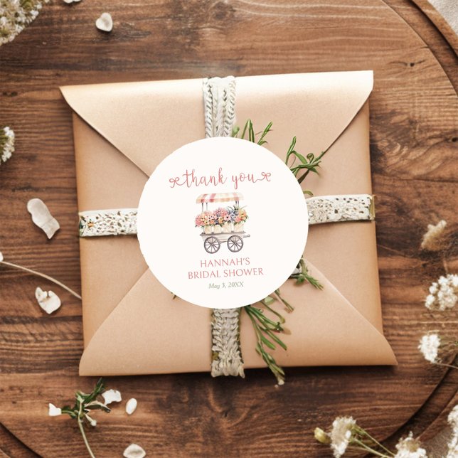 She's Fresh Off The Market Bridal Shower  Classic Round Sticker (Creator Uploaded)