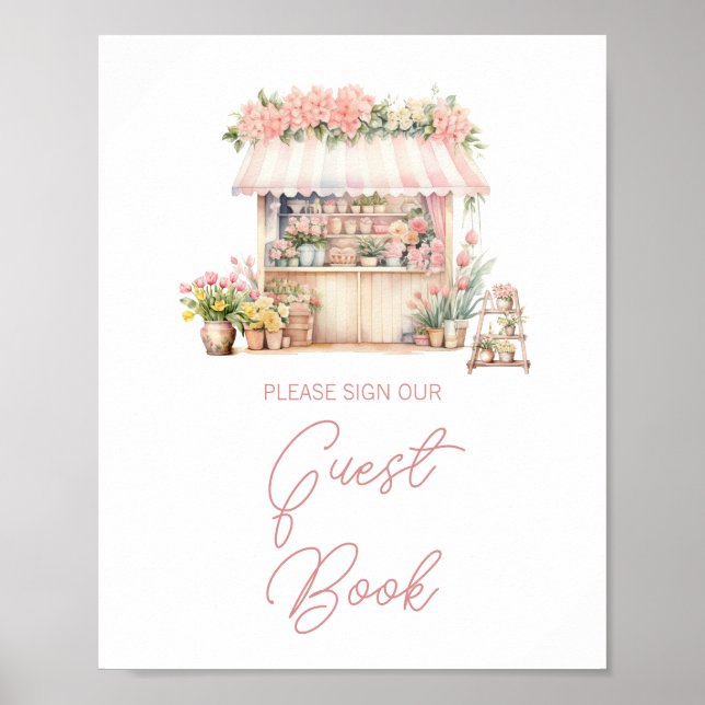 Shes Fresh Off the Market Bridal Shower Guest Book (Front)