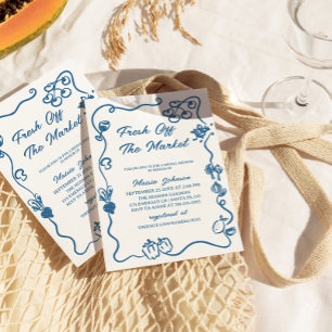 She's Fresh Off The Market Bridal Shower Invitation