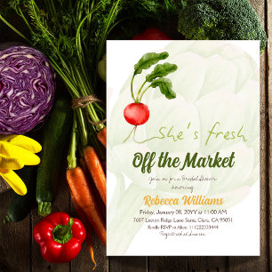She's Fresh Off the Market Bridal Shower Invitation