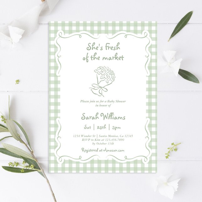 She's Fresh off the Market Bridal Shower Invitation (Creator Uploaded)