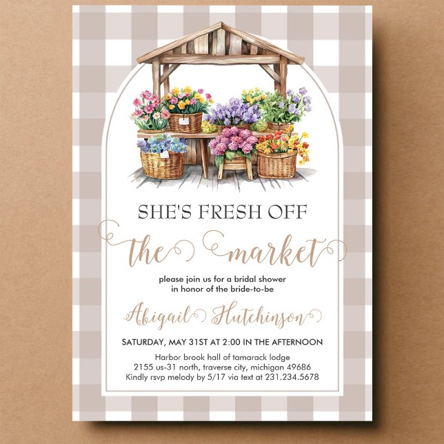 She's Fresh off the Market Bridal Shower Invitation (Creator Uploaded)