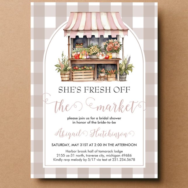 She's Fresh off the Market Bridal Shower Invitation (Creator Uploaded)