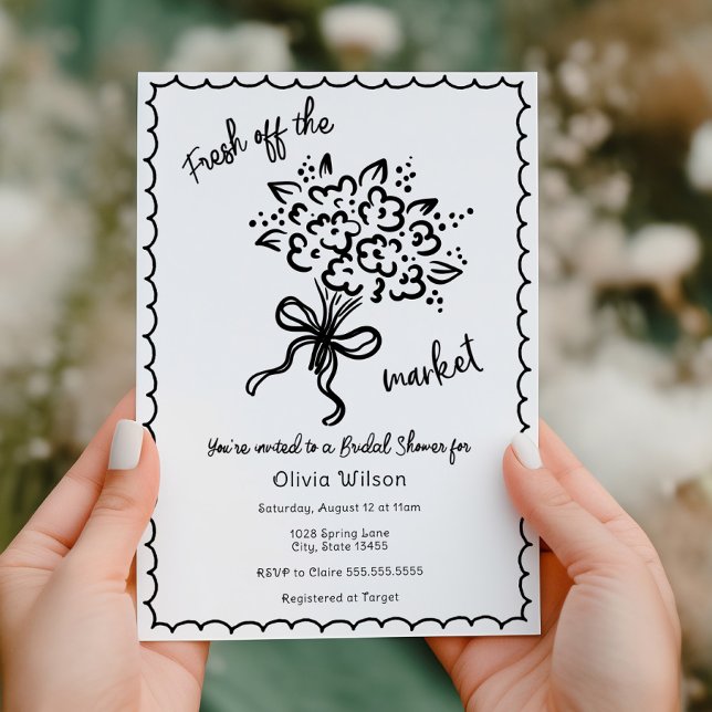 She's Fresh off the Market Bridal Shower Invitation (Creator Uploaded)