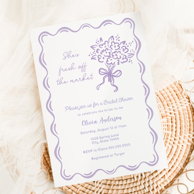 She's Fresh off the Market Bridal Shower Invitation (Creator Uploaded)