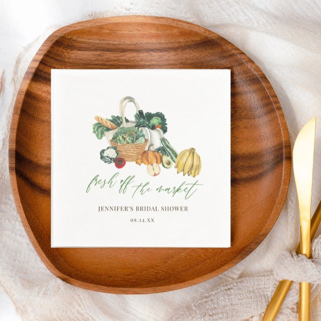 She's Fresh Off The Market Bridal Shower  Napkins (Creator Uploaded)