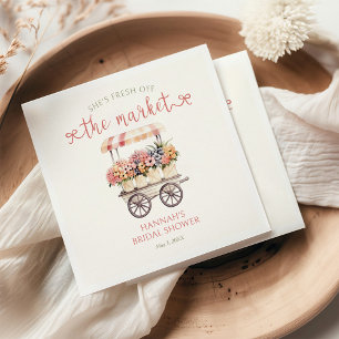 She's Fresh Off The Market Bridal Shower Napkins