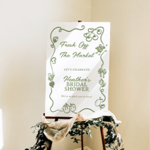 She's Fresh Off The Market Bridal Shower Sign