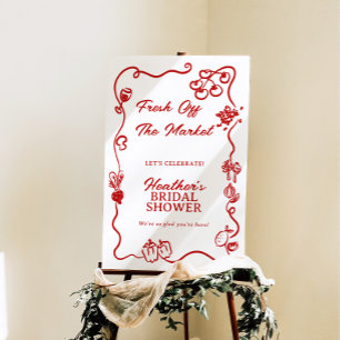 She's Fresh Off The Market Bridal Shower Sign