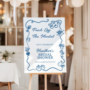 She's Fresh Off The Market Bridal Shower Sign