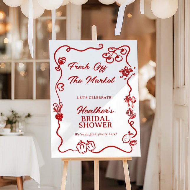 She's Fresh Off The Market Bridal Shower Sign (Creator Uploaded)