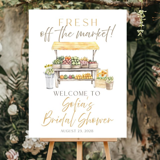 She's Fresh Off the Market Bridal Shower Sign (Creator Uploaded)