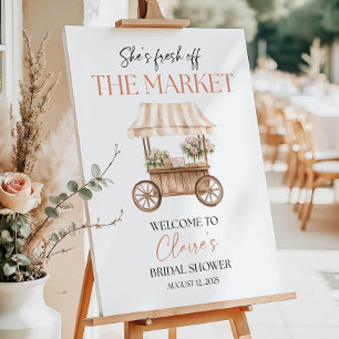 She's Fresh Off the Market Bridal Shower Sign