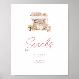 She's Fresh Off the Market Bridal Shower Snacks Poster