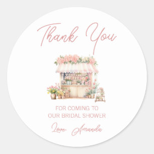 She's Fresh Off the Market Bridal Shower Thank You Classic Round Sticker