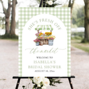 She's Fresh Off the Market Bridal Shower Welcome Foam Board
