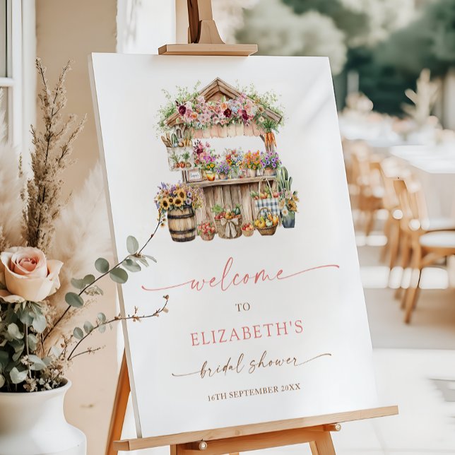 She's Fresh Off the Market Bridal Shower Welcome Foam Board (Creator Uploaded)