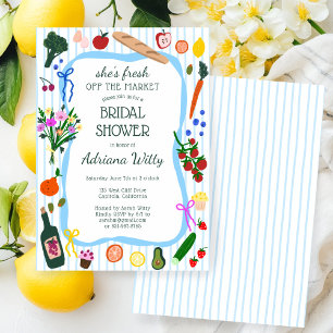 She's Fresh OFF THE MARKET Custom Bridal Shower Invitation