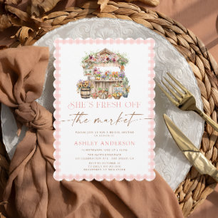 She's Fresh off the Market Fall Bridal Shower Invitation