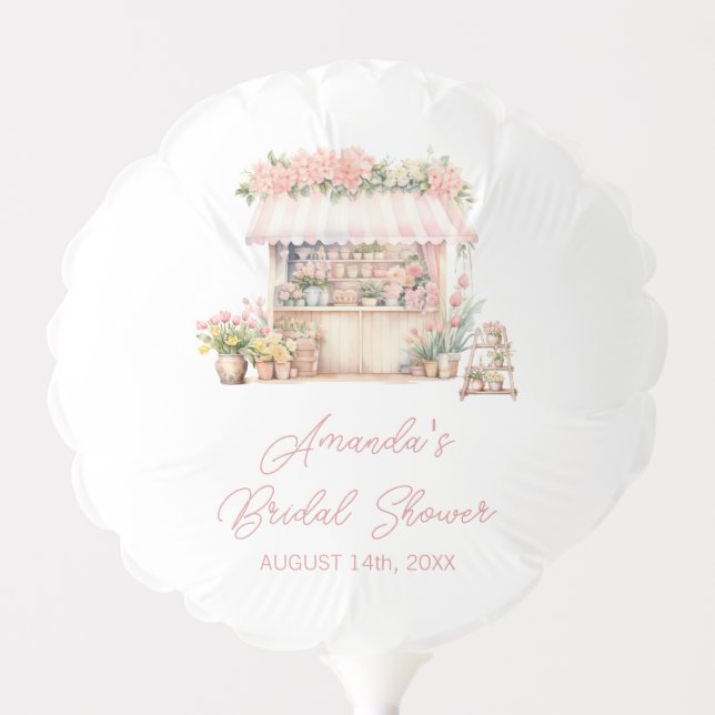 She's Fresh Off the Market Floral Bridal Shower Balloon (Front)