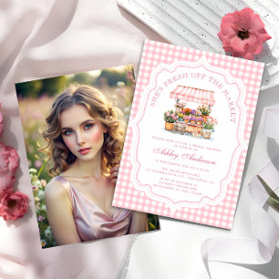 She's Fresh Off the Market Floral Bridal Shower Invitation