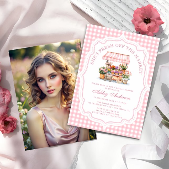 She's Fresh Off the Market Floral Bridal Shower Invitation (Creator Uploaded)
