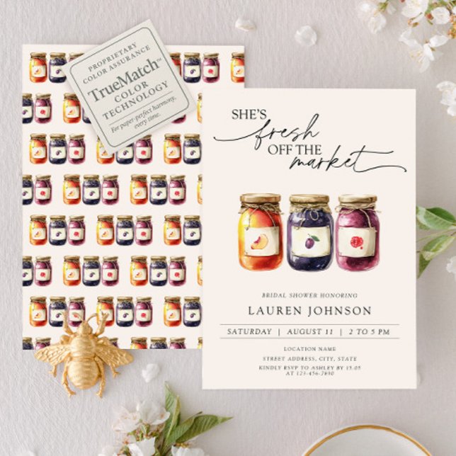 She's Fresh Off The Market Fruits Bridal Shower Invitation (Creator Uploaded)