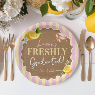 She's FRESHLY Graduated Lemons Graduation Party Paper Plates