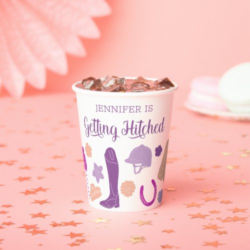 Shes Getting Hitched Fun Equestrian Bridal Shower Paper Cups