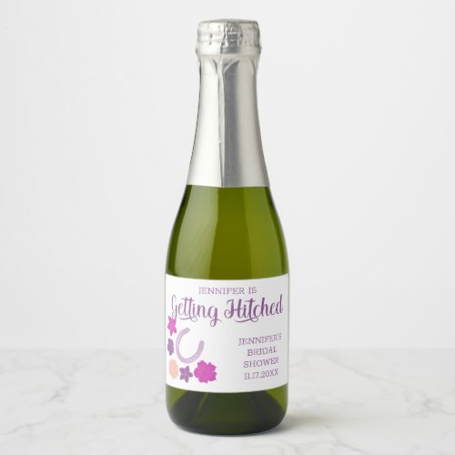 Shes Getting Hitched Fun Equestrian Bridal Shower Sparkling Wine Label