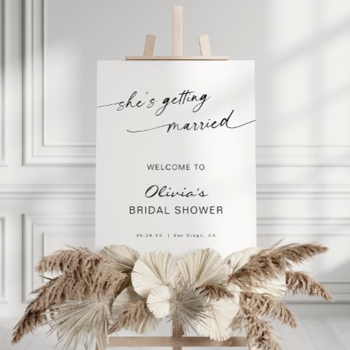Shes Getting Married Bridal Shower Welcome  Foam Board