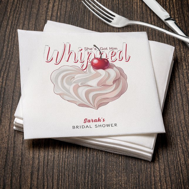 She's Got Him Whipped Cream Cherry Bridal Shower Napkins (She's Got Him Whipped Cream Cherry Bridal Shower Napkins
)
