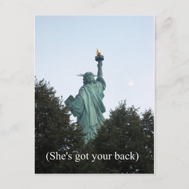 She's got your back! postcard (Front)