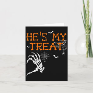 She's Is My Trick He's Is My Treat Halloween Coupl Card