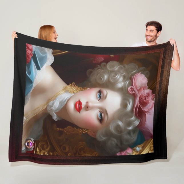 She's Looking For Love by Xzendor7 Fleece Blanket (In Situ)