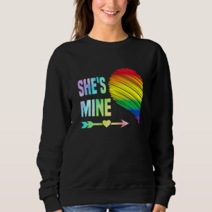 Shes Mine Couple Heart Pride Lgbt Lesbian Gay Matc Sweatshirt