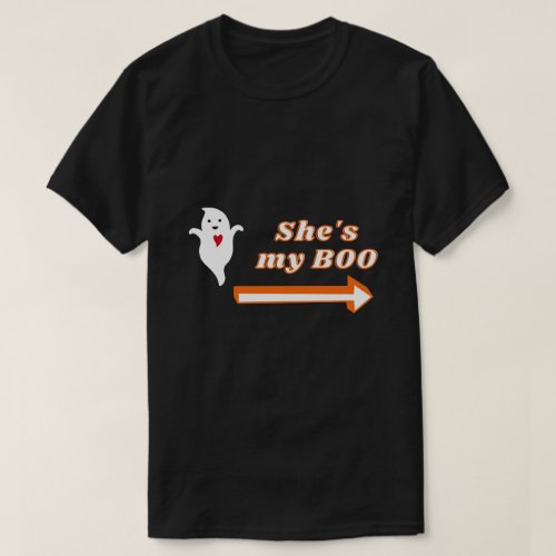 Shes My Boo Halloween Couple T_Shirt