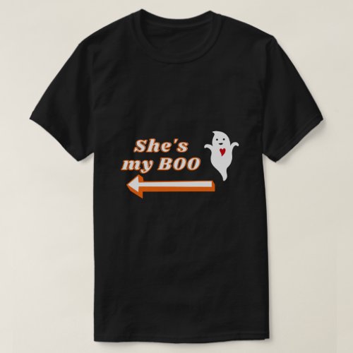 Shes My Boo Halloween Couple T_Shirt