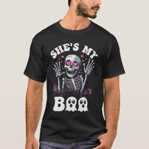 She's My Boo Matching Halloween Costume Couples He T-Shirt