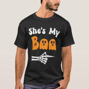 She's My Boo Matching Halloween Pajama Couples She T-Shirt