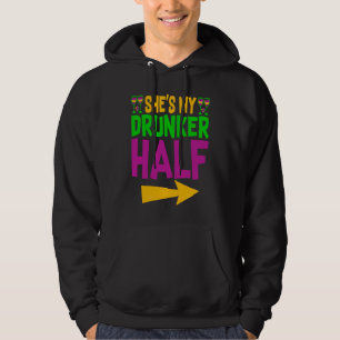She's My Drunker Half Matching Couple Girlfriend M Hoodie