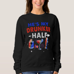 Shes My Drunker Half Patriotic Independence Day 4t Sweatshirt