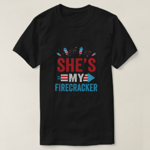 She's My Firecracker His And Hers 4th July Matchin T-Shirt
