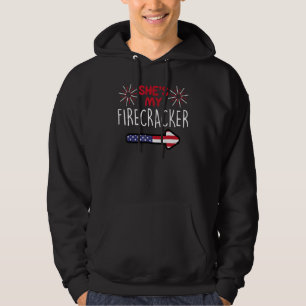 She's My Firecracker July 4th Matching Couples His Hoodie