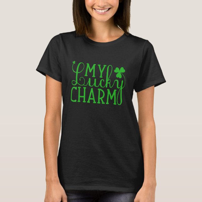 Shes My Lucky Charm St Patricks Day Matching Coupl T-Shirt (Front)
