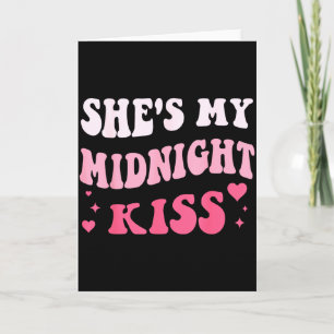 Shes My Midnight Kiss Saying Romantic Couple New Y Card