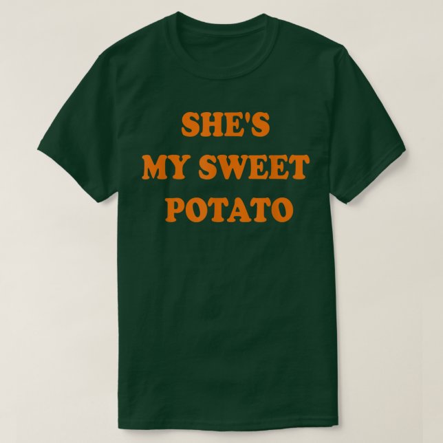 She's My Sweet Potato I Yam SetThanksgiving Couple T-Shirt (Design Front)