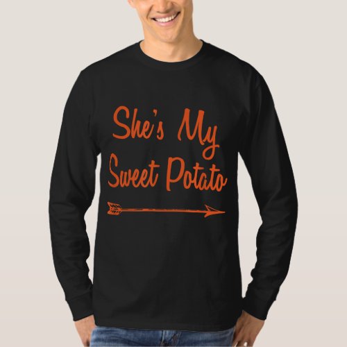 Shes My Sweet Potato Yes I Yam Thanksgiving Coupl T_Shirt