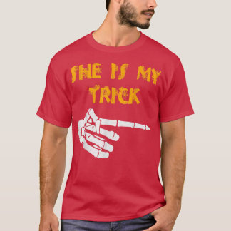 She's My Trick He's My Treat Cute Matching Couples T-Shirt